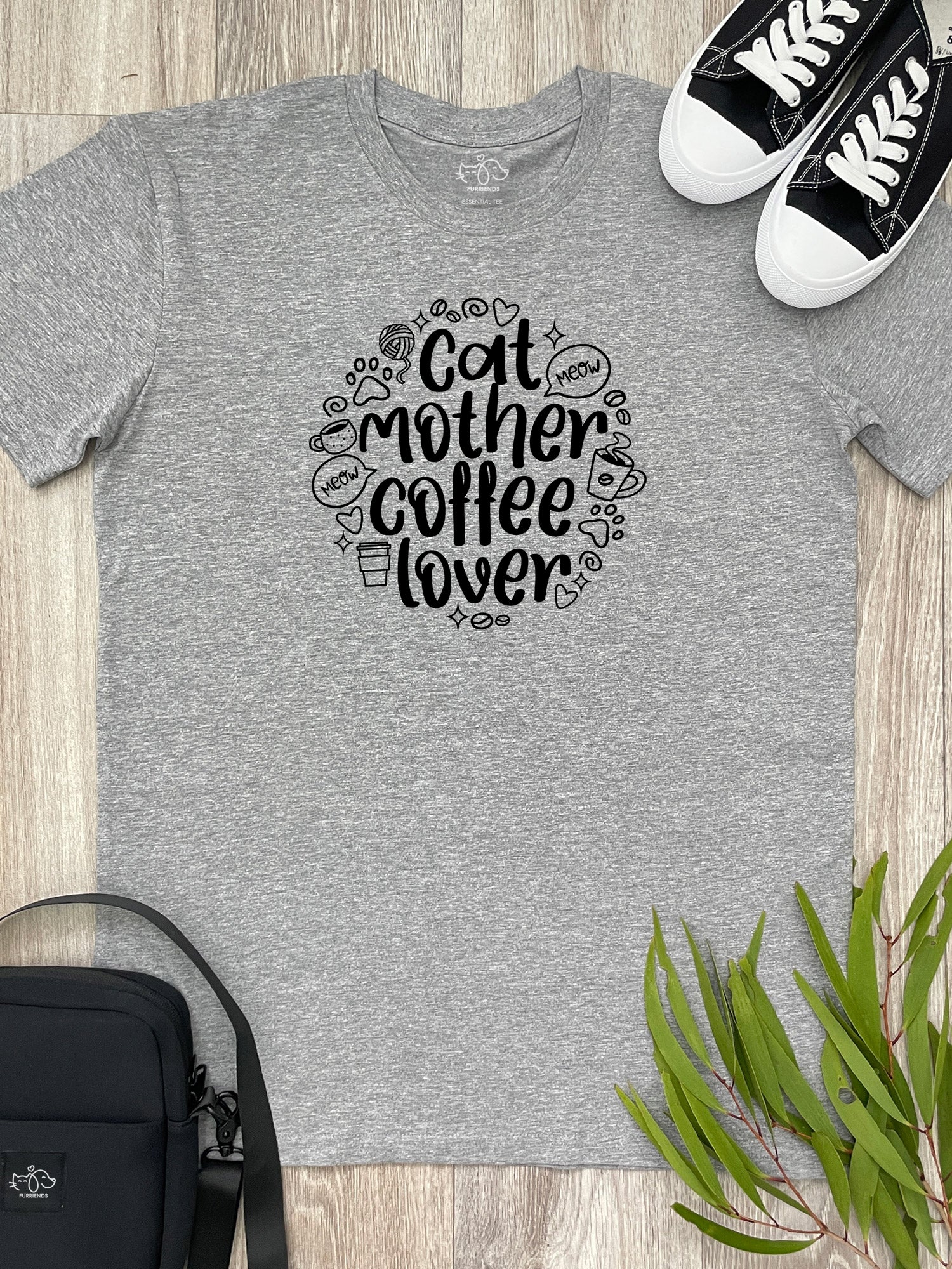 Cat Mother Coffee Lover Essential Unisex Tee