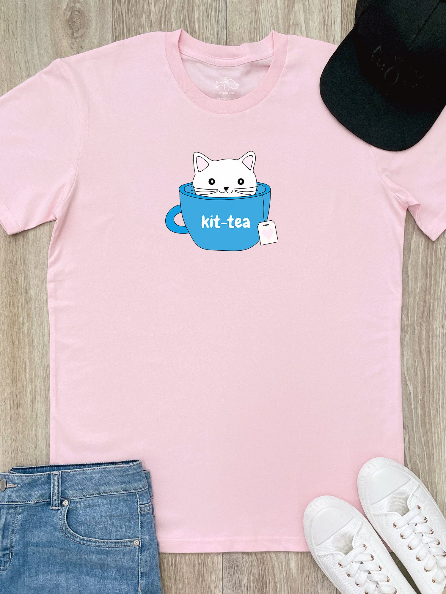 Kit-Tea Cat Essential Unisex Tee