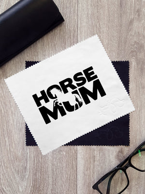 Horse Mum Silhouette Microfibre Suede Glasses Cleaning Cloths (Twinpack)