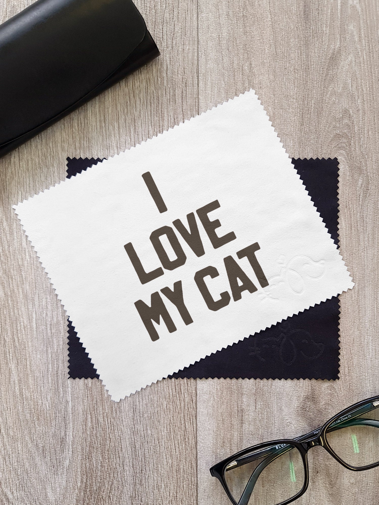 I Love My Cat Microfibre Suede Glasses Cleaning Cloths (Twinpack)