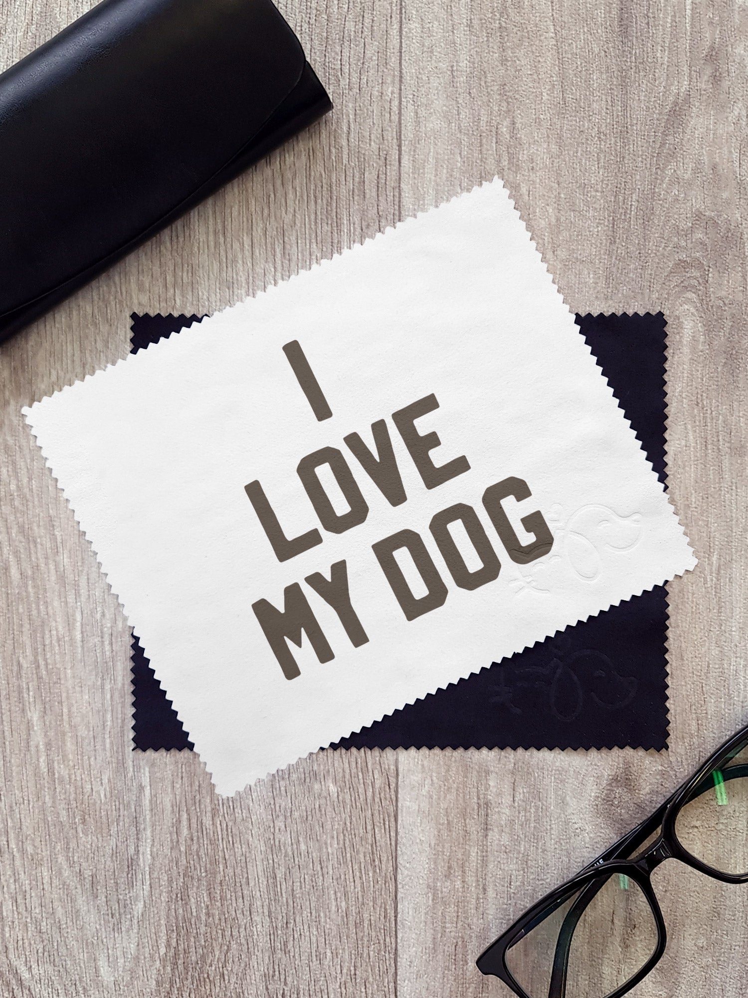 I Love My Dog Microfibre Suede Glasses Cleaning Cloths (Twinpack)