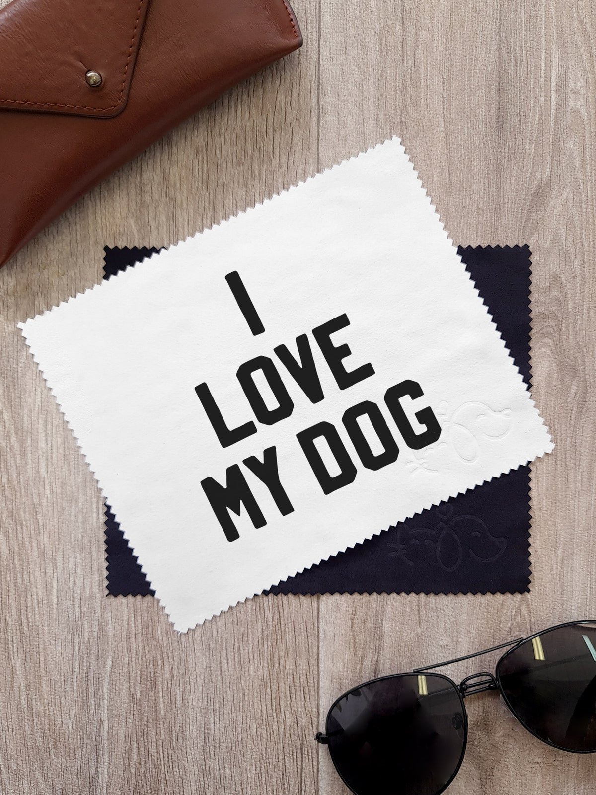 I Love My Dog Microfibre Suede Glasses Cleaning Cloths (Twinpack)