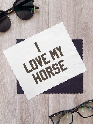 I Love My Horse Microfibre Suede Glasses Cleaning Cloths (Twinpack)