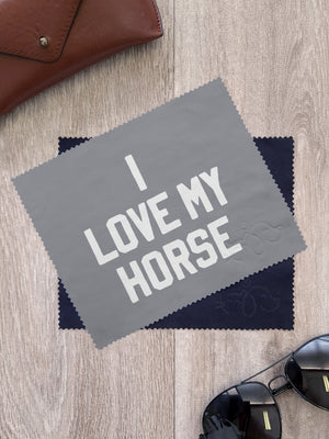 I Love My Horse Microfibre Suede Glasses Cleaning Cloths (Twinpack)