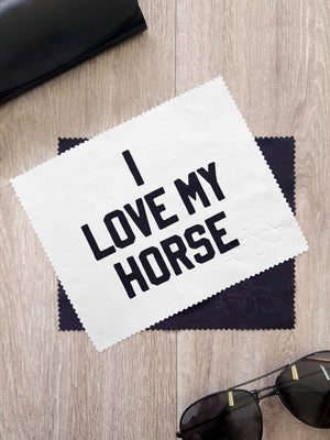 I Love My Horse Microfibre Suede Glasses Cleaning Cloths (Twinpack)