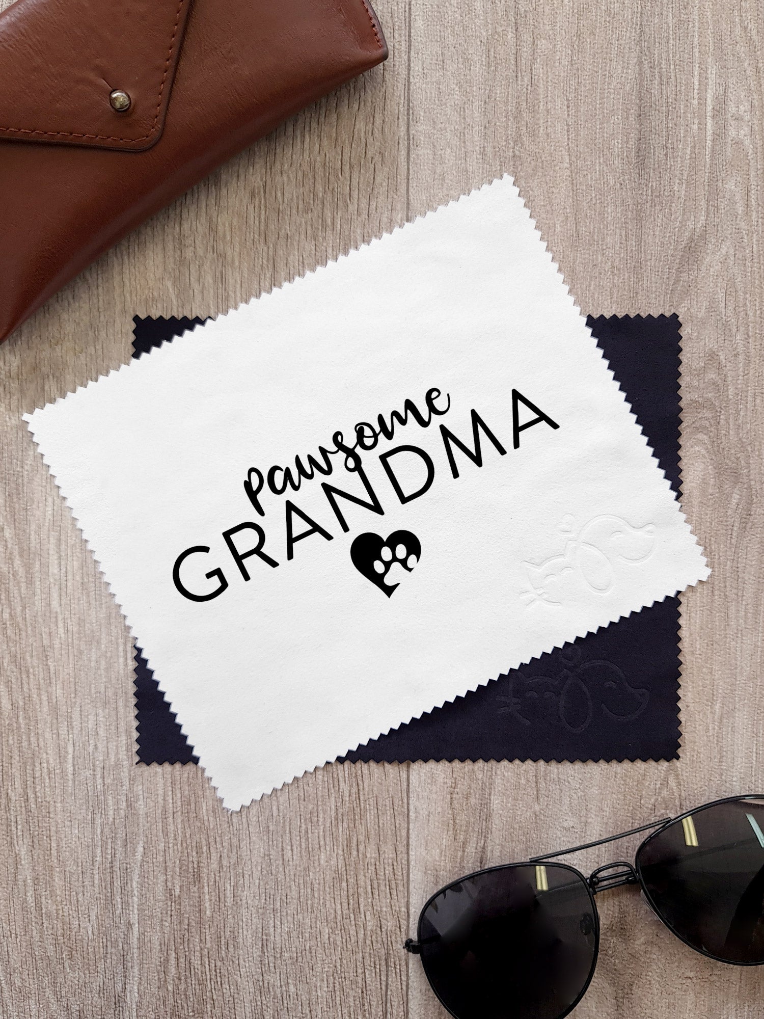 Pawsome Grandma Microfibre Suede Glasses Cleaning Cloths (Twinpack)