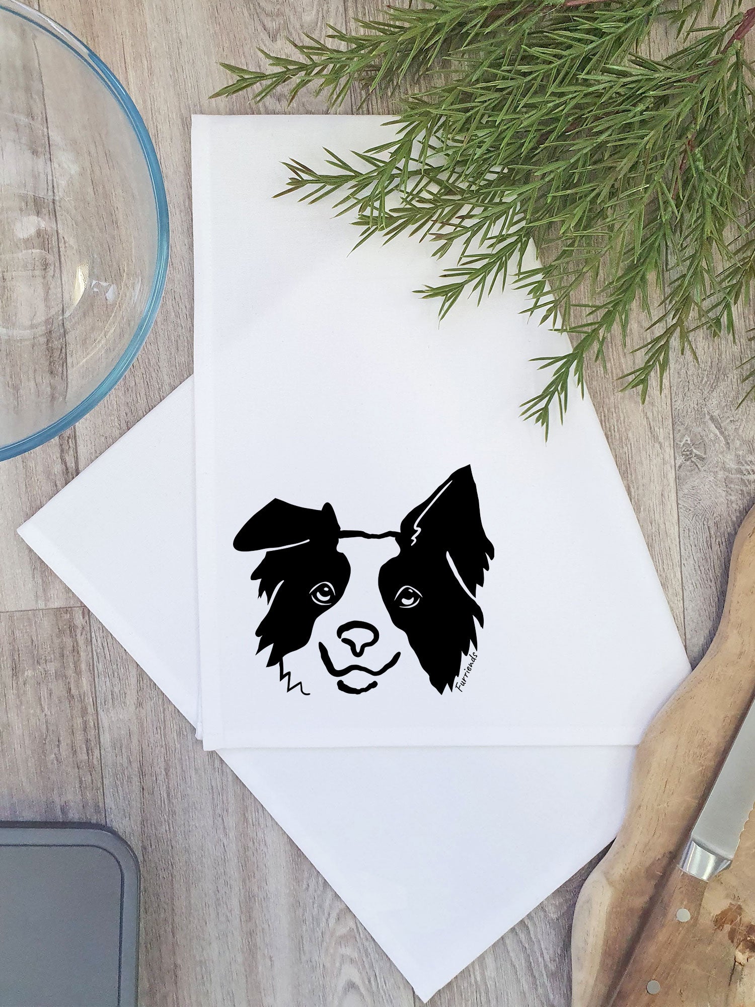 Border Collie Tea Towel