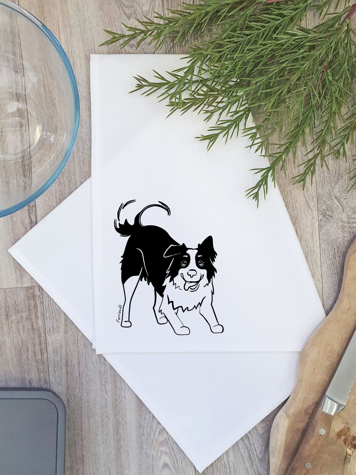 Border Collie Tea Towel