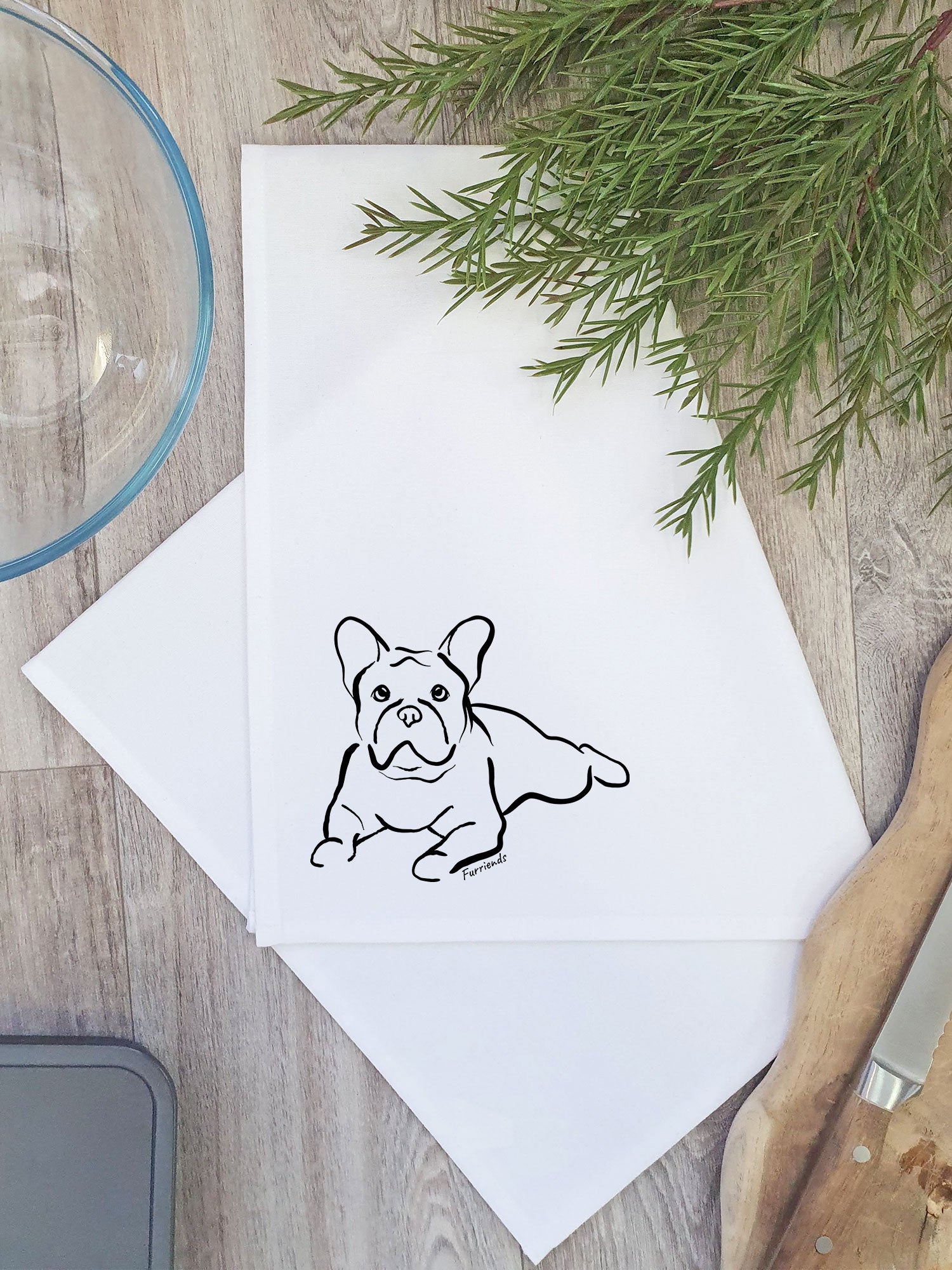 French Bulldog Tea Towel