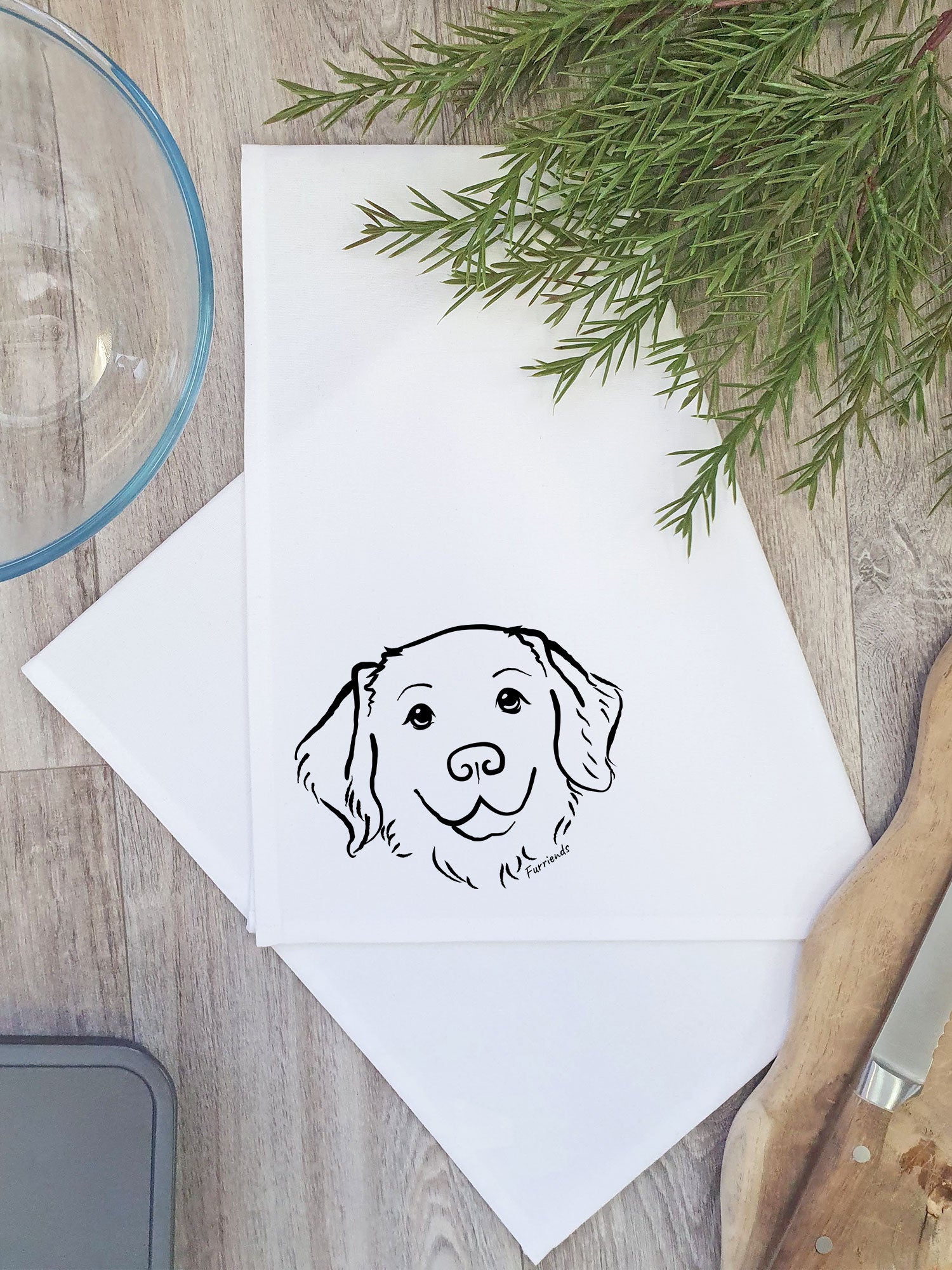 Golden Retriever Tea Towel