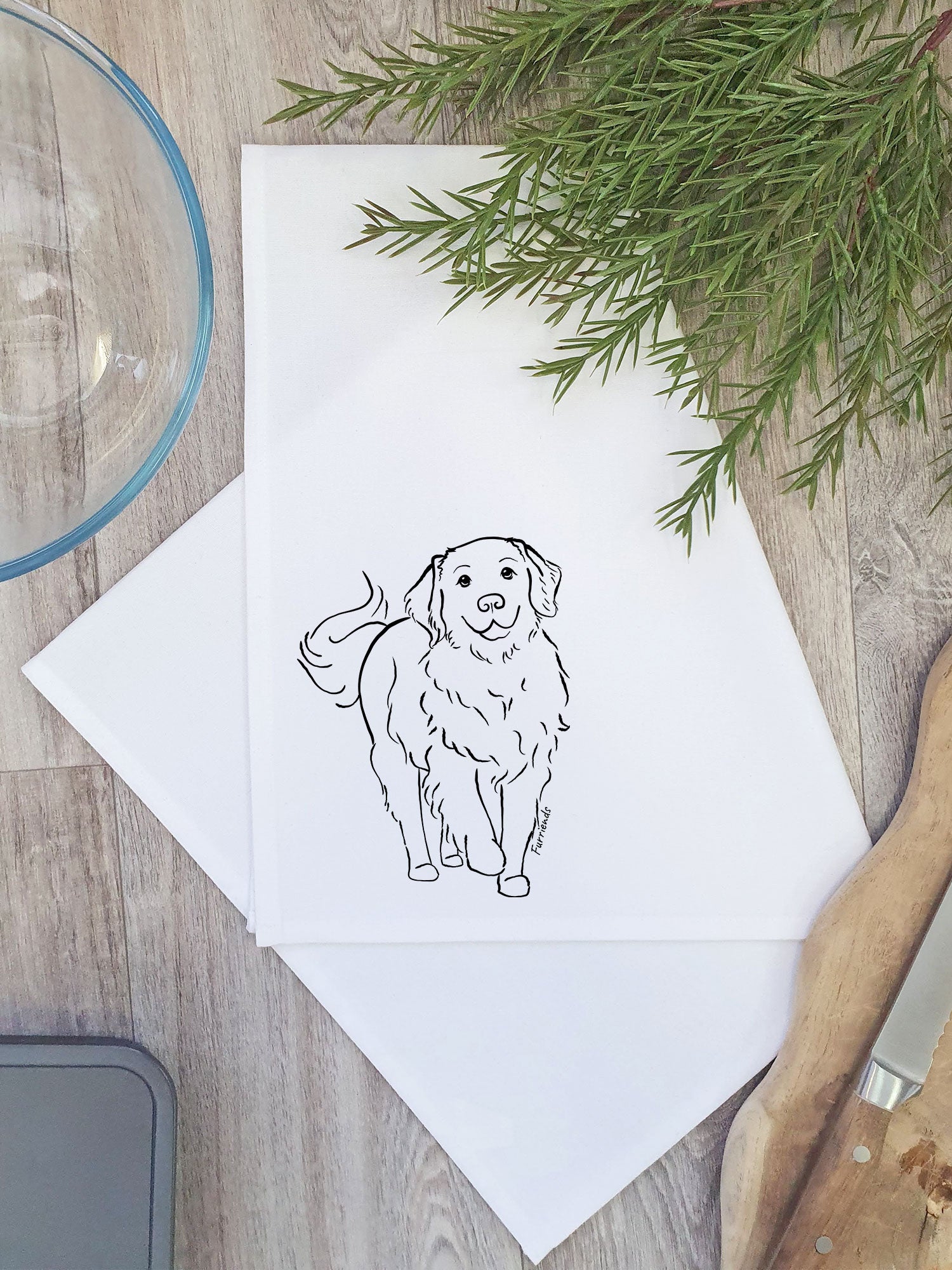 Golden Retriever Tea Towel