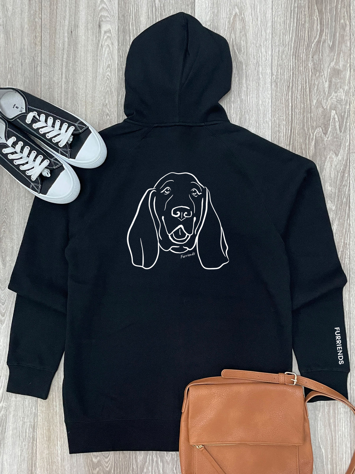 Basset Hound Zip Front Hoodie