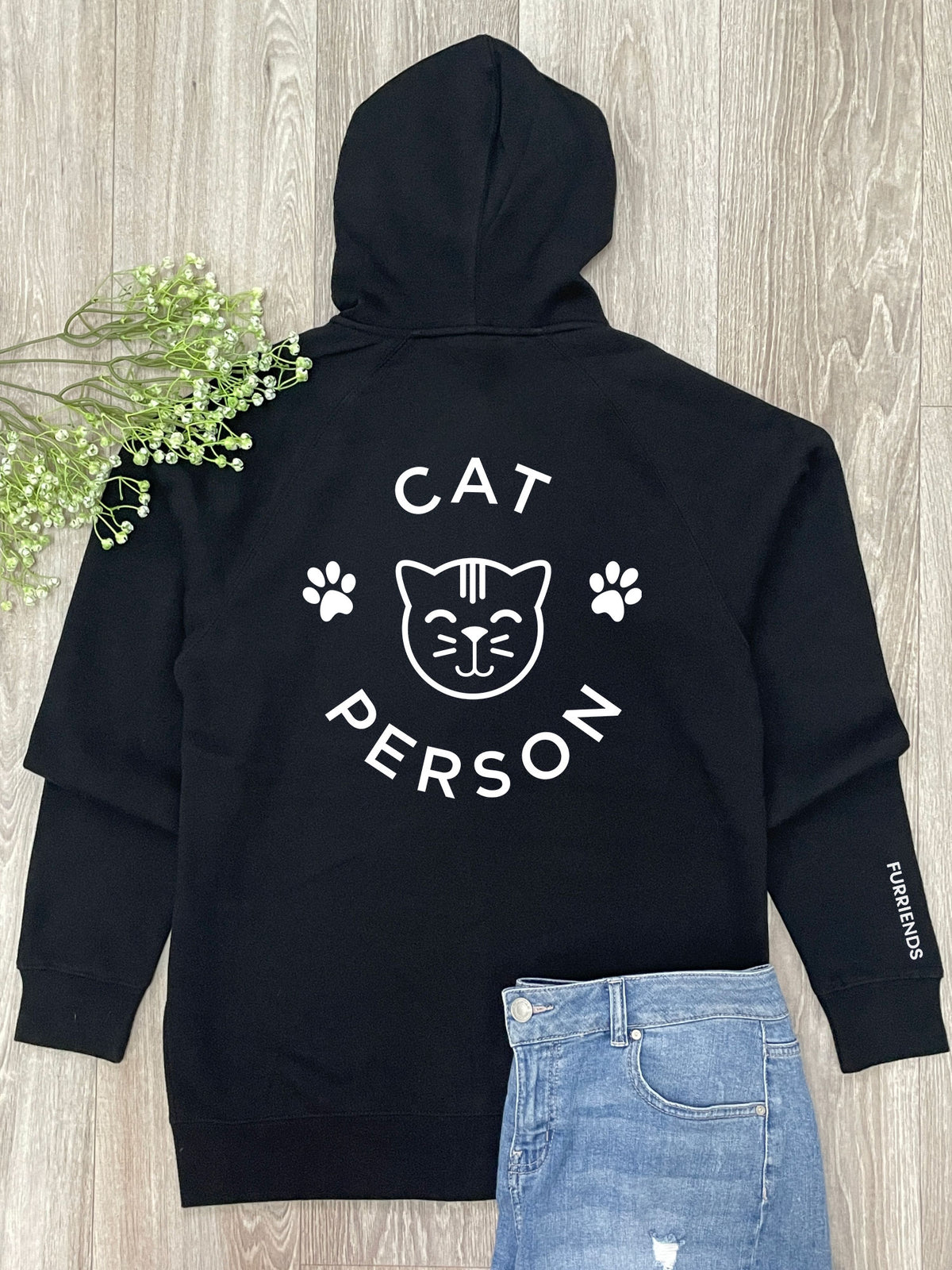 Cat Person Zip Front Hoodie