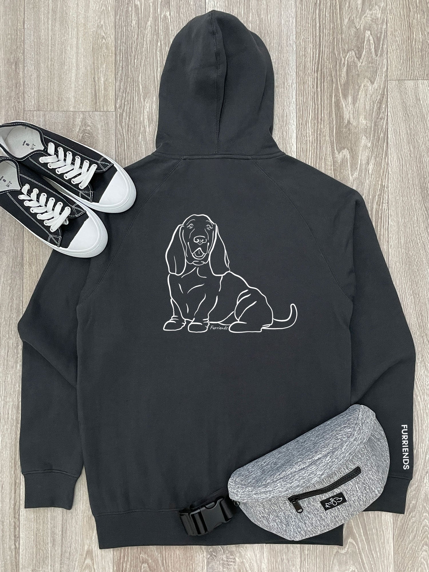 Basset Hound Zip Front Hoodie