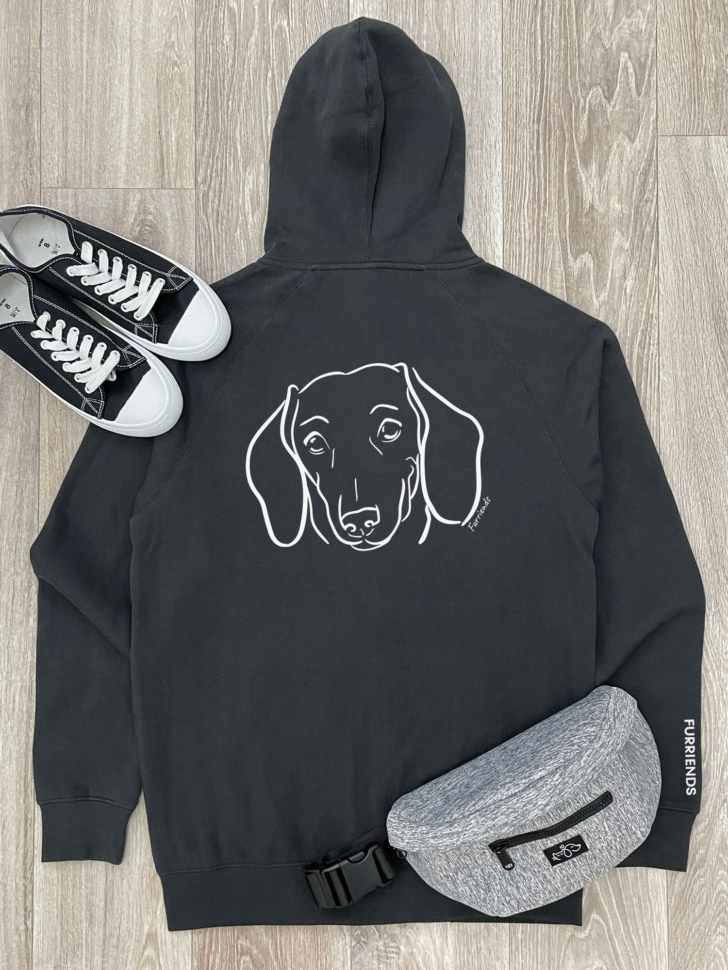 Dachshund Zip Front Hoodie