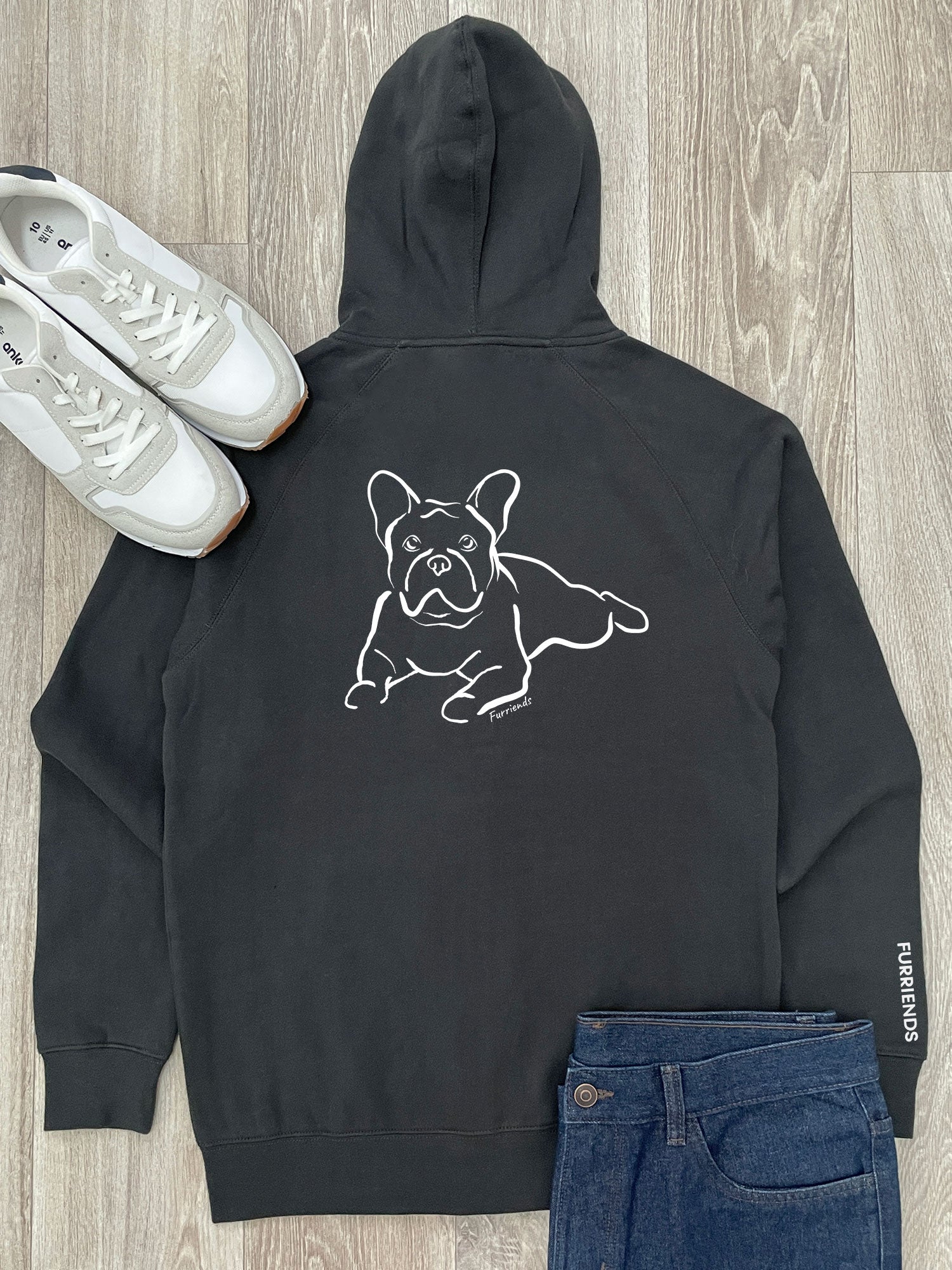 French Bulldog Zip Front Hoodie