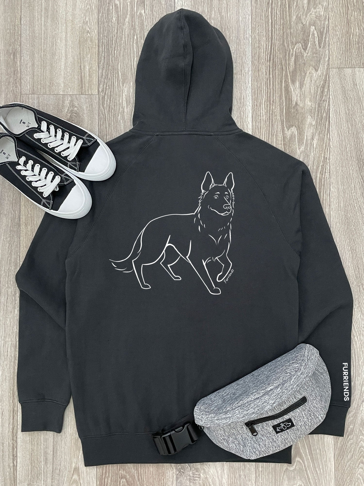 German Shepherd Zip Front Hoodie