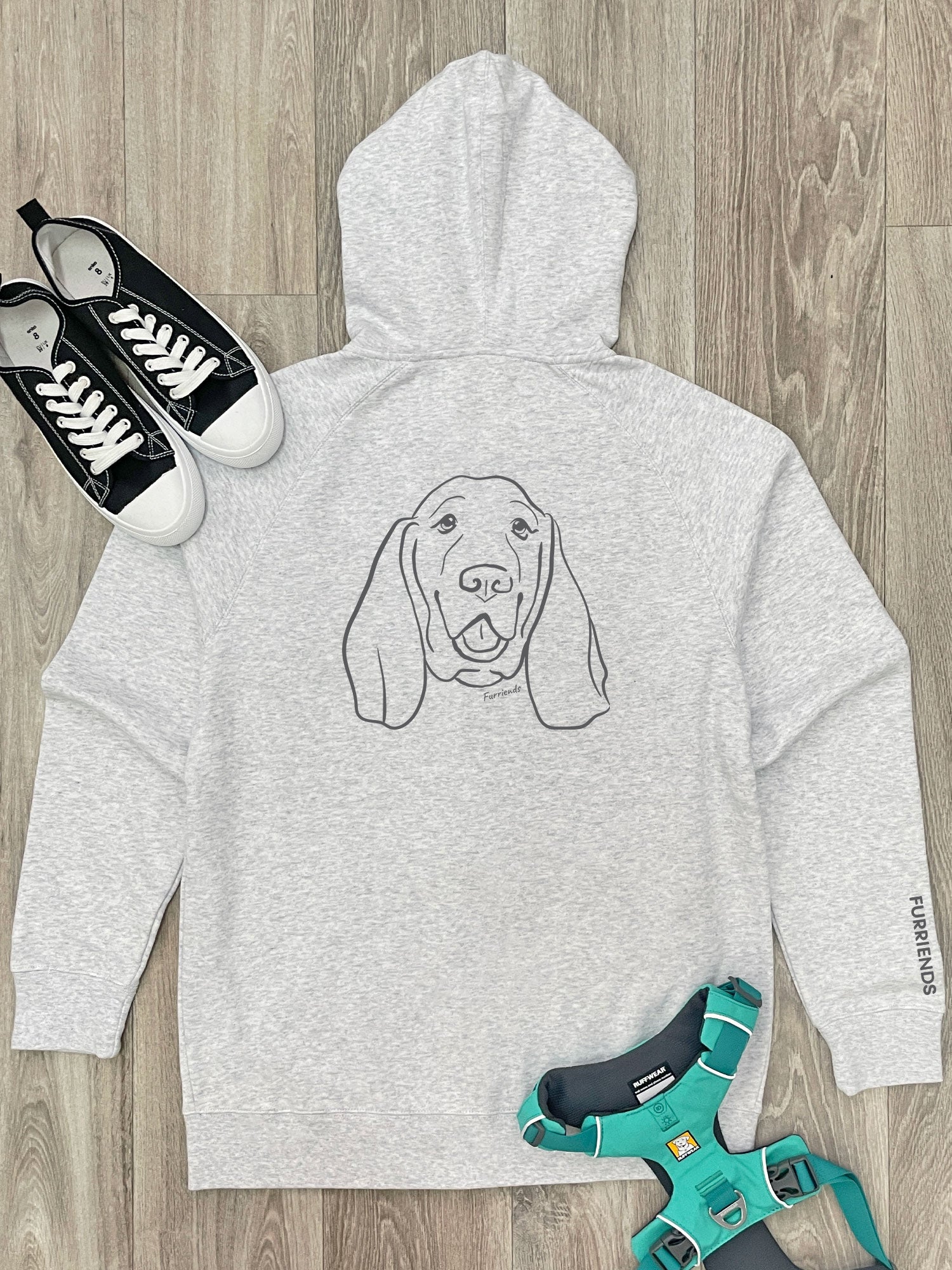 Basset Hound Zip Front Hoodie