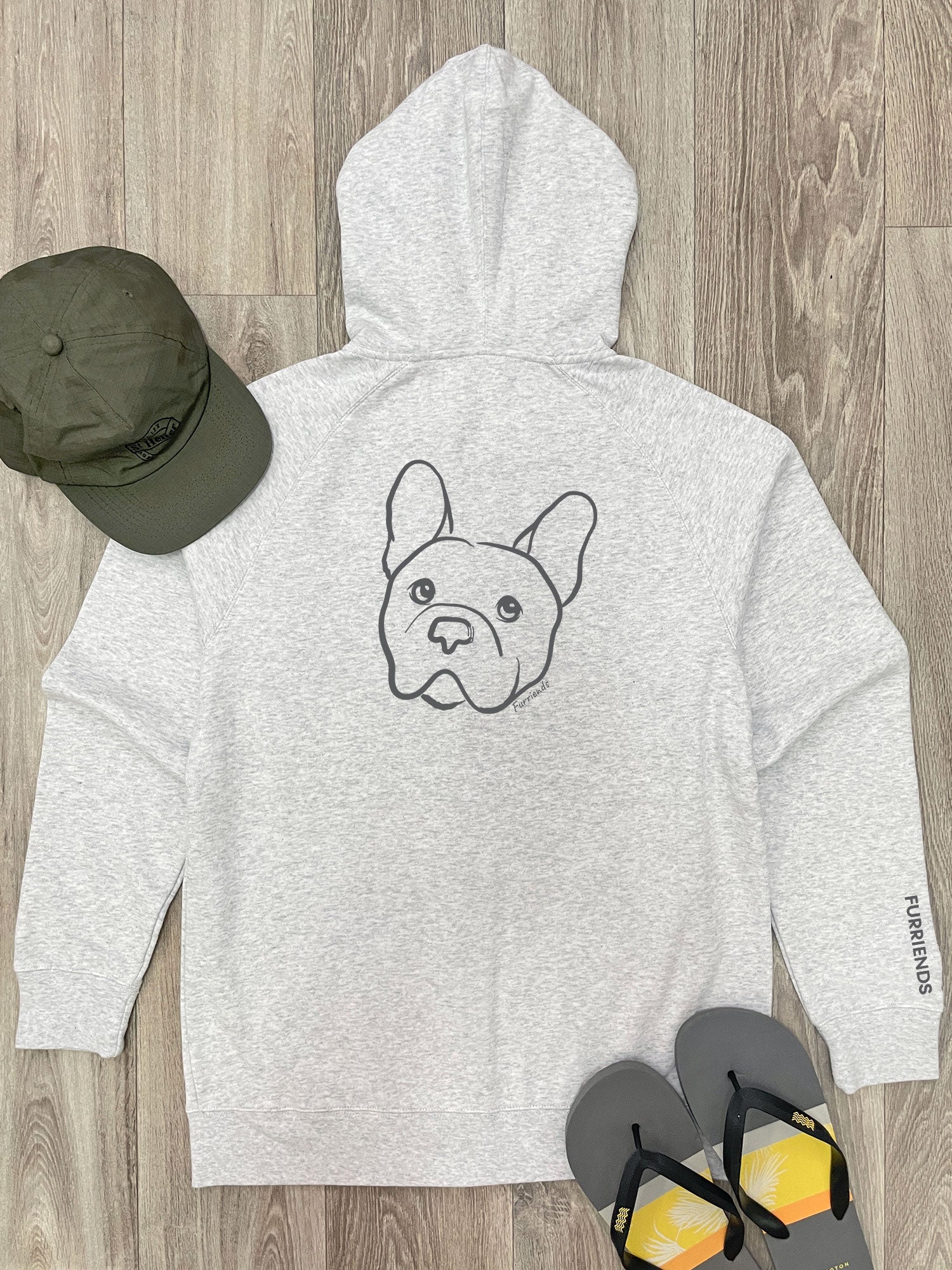 French Bulldog Zip Front Hoodie