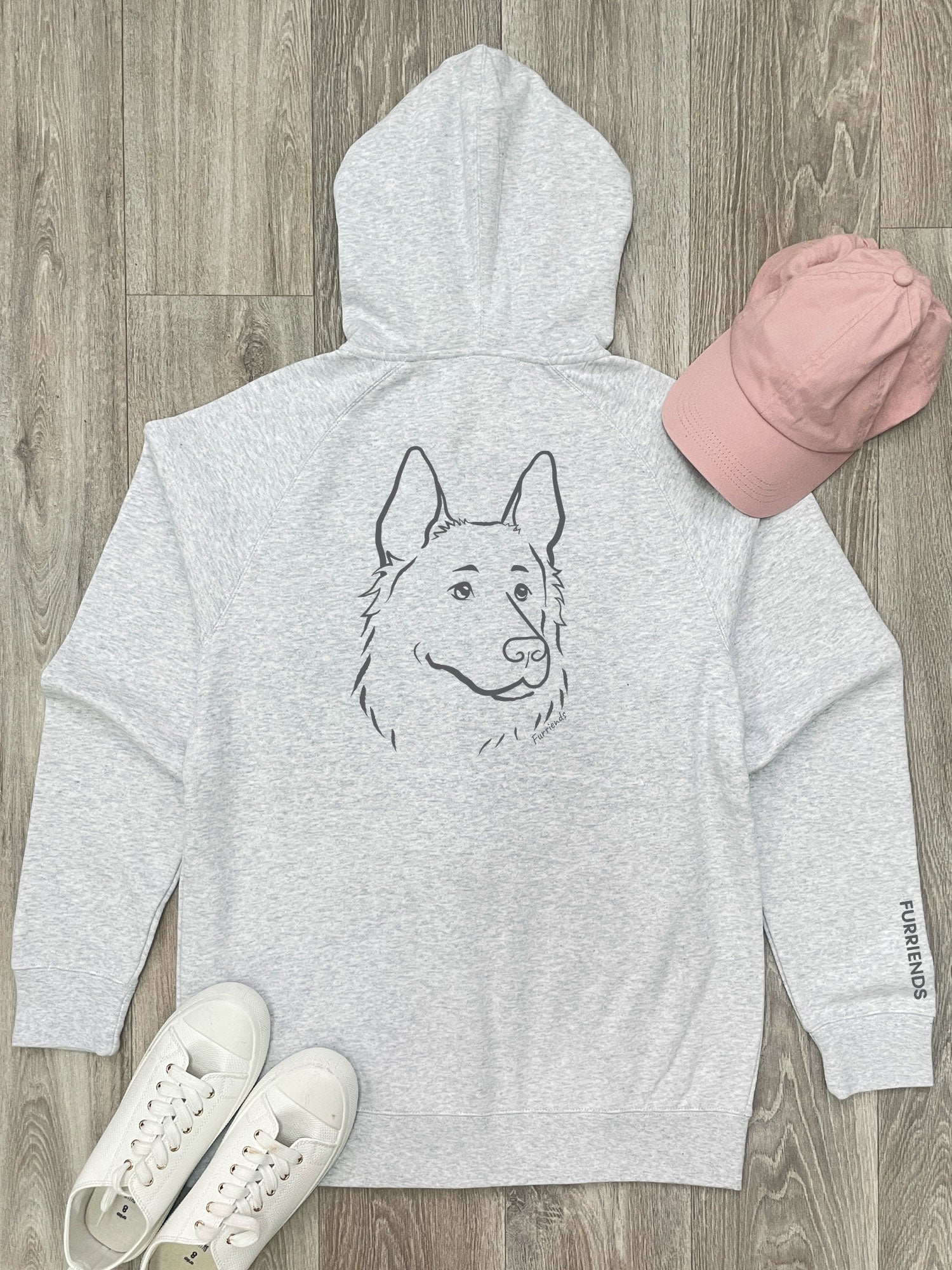 German Shepherd Zip Front Hoodie