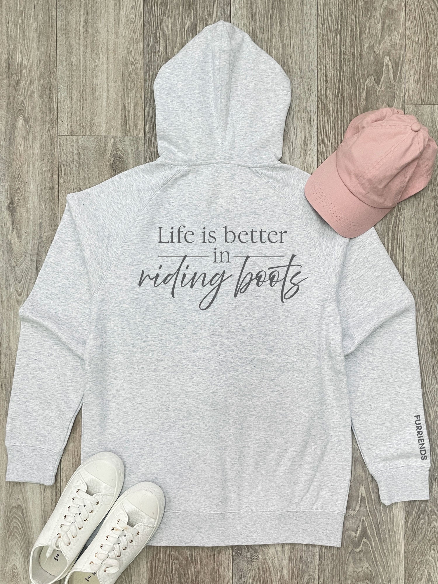 Life Is Better In Riding Boots Zip Front Hoodie