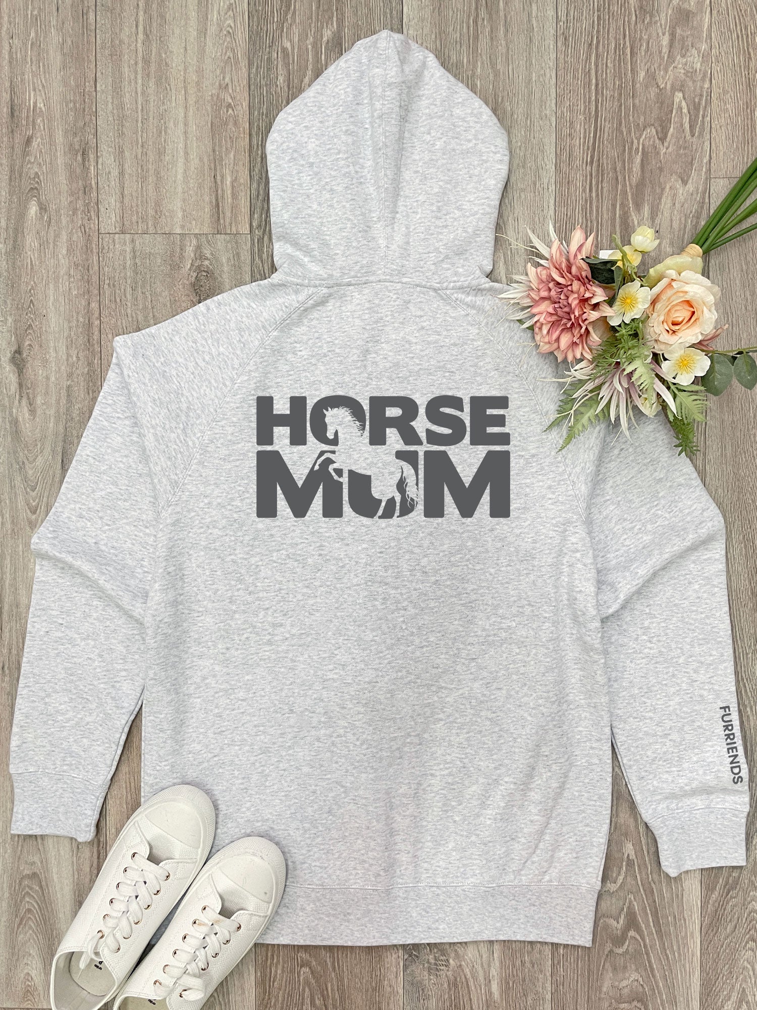 Horse Mum Silhouette Zip Front Hoodie