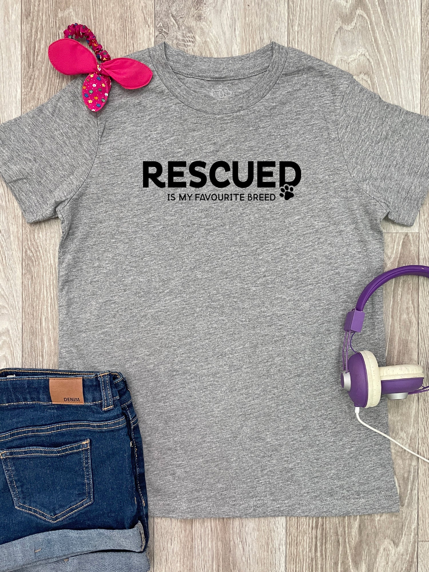 Rescued Is My Favourite Breed Youth Tee