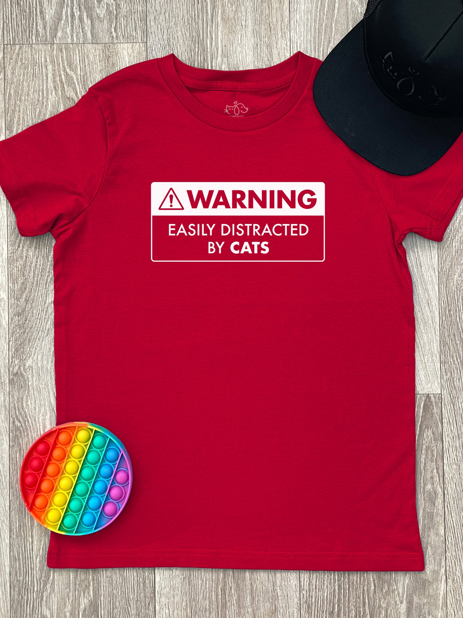 Warning Sign! Easily Distracted By... Customisable Youth Tee