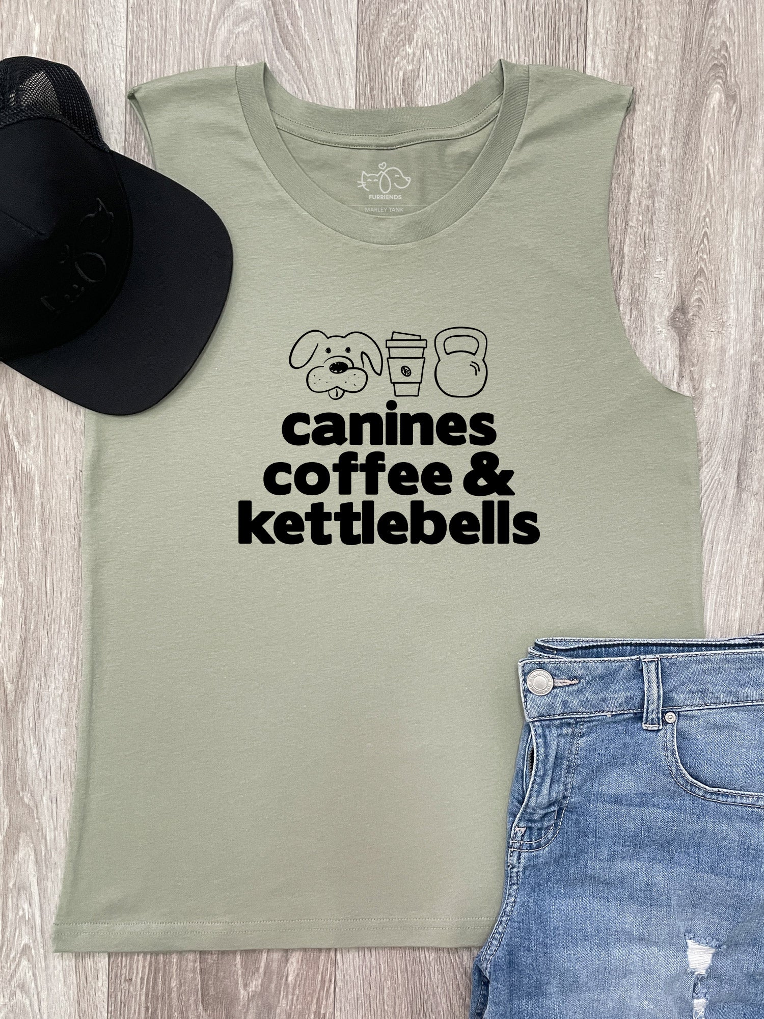 Canines, Coffee & Kettlebells Marley Tank