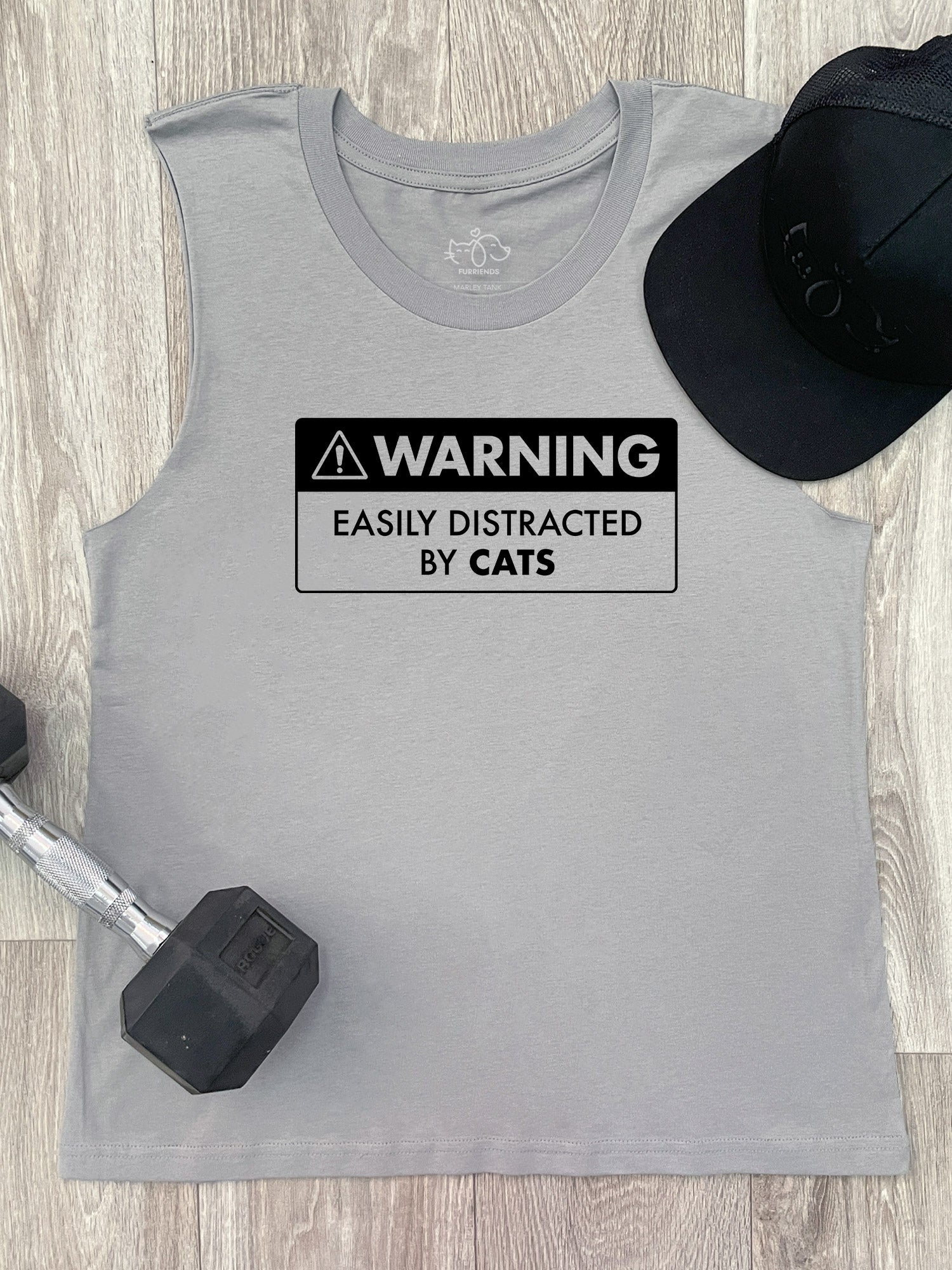 Warning Sign! Easily Distracted By... Customisable Marley Tank