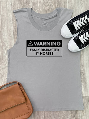 Warning Sign! Easily Distracted By Horses Marley Tank