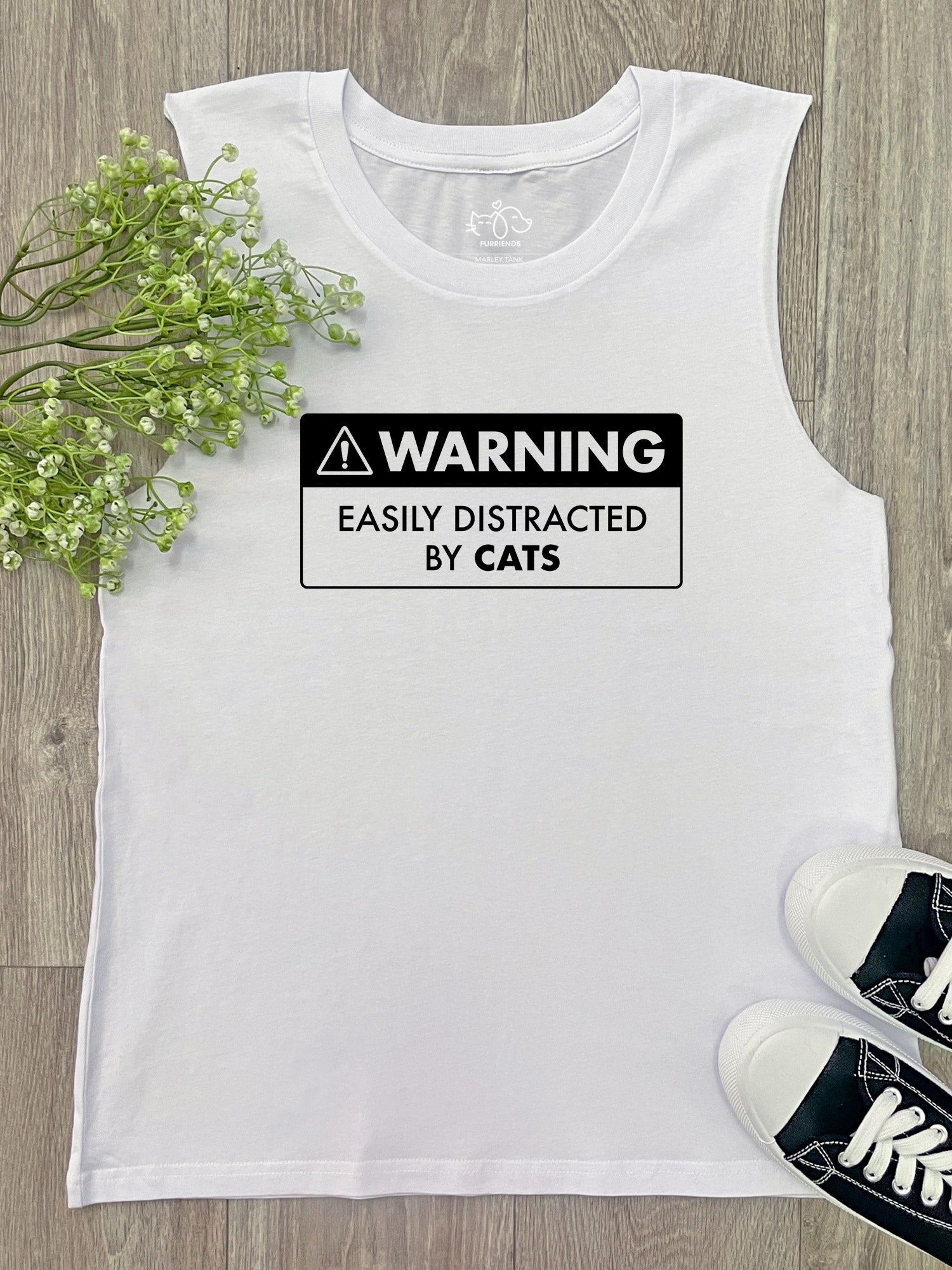 Warning Sign! Easily Distracted By... Customisable Marley Tank