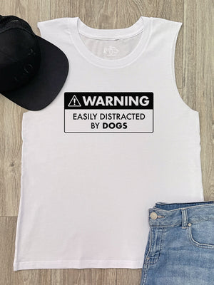 Warning Sign! Easily Distracted By Dogs Marley Tank