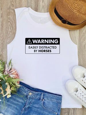 Warning Sign! Easily Distracted By Horses Marley Tank