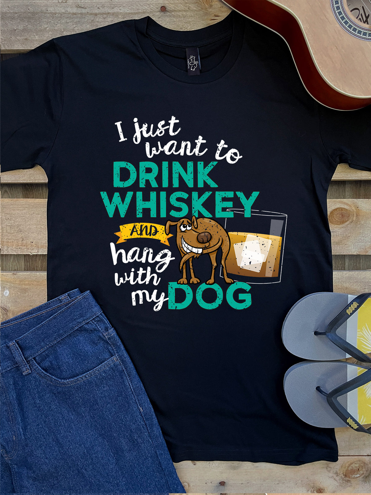 Drink Whiskey &amp; Hang With My Dog Essential Unisex Tee