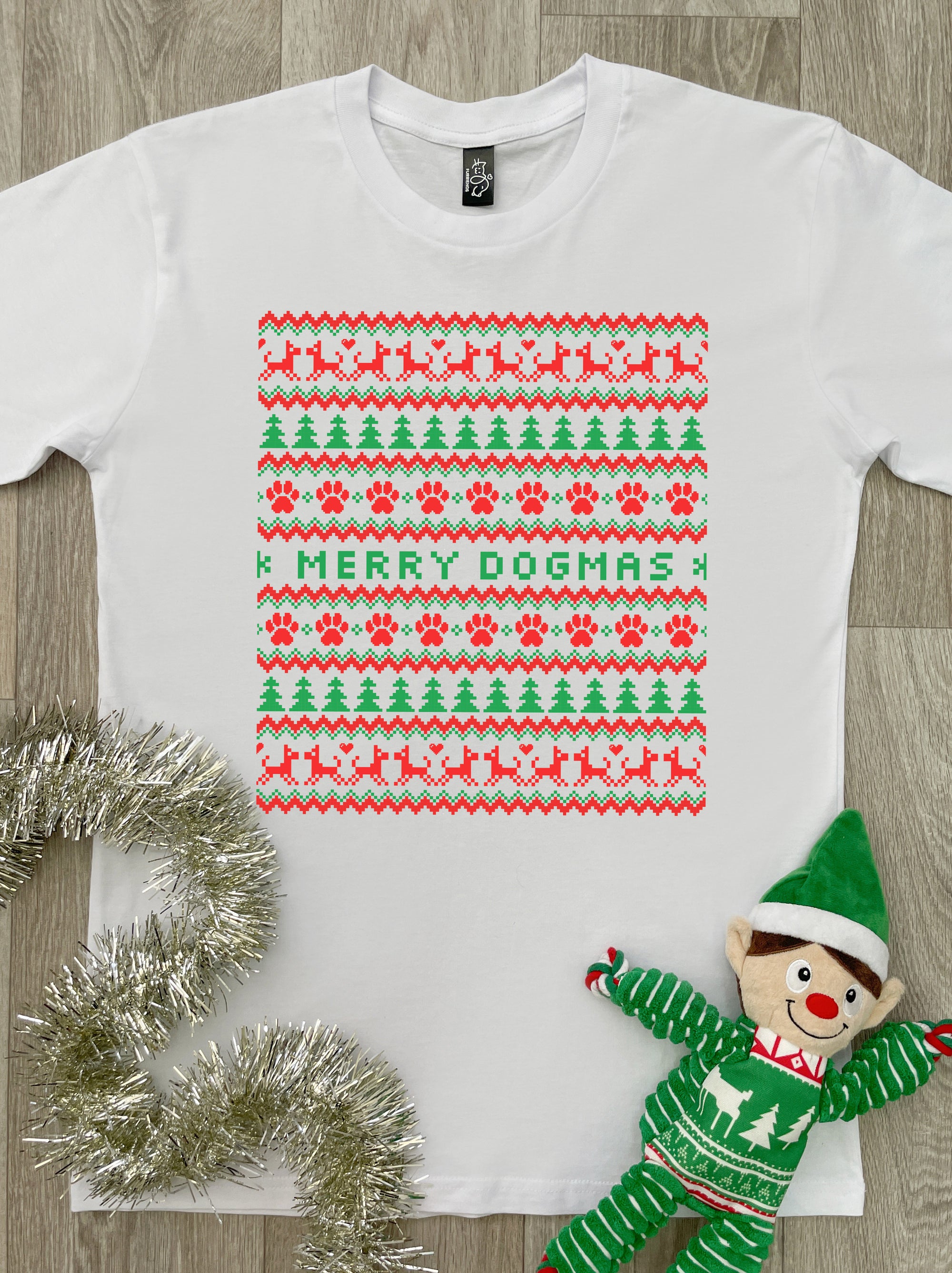 Merry Dogmas Ugly Sweater Essential Unisex Tee