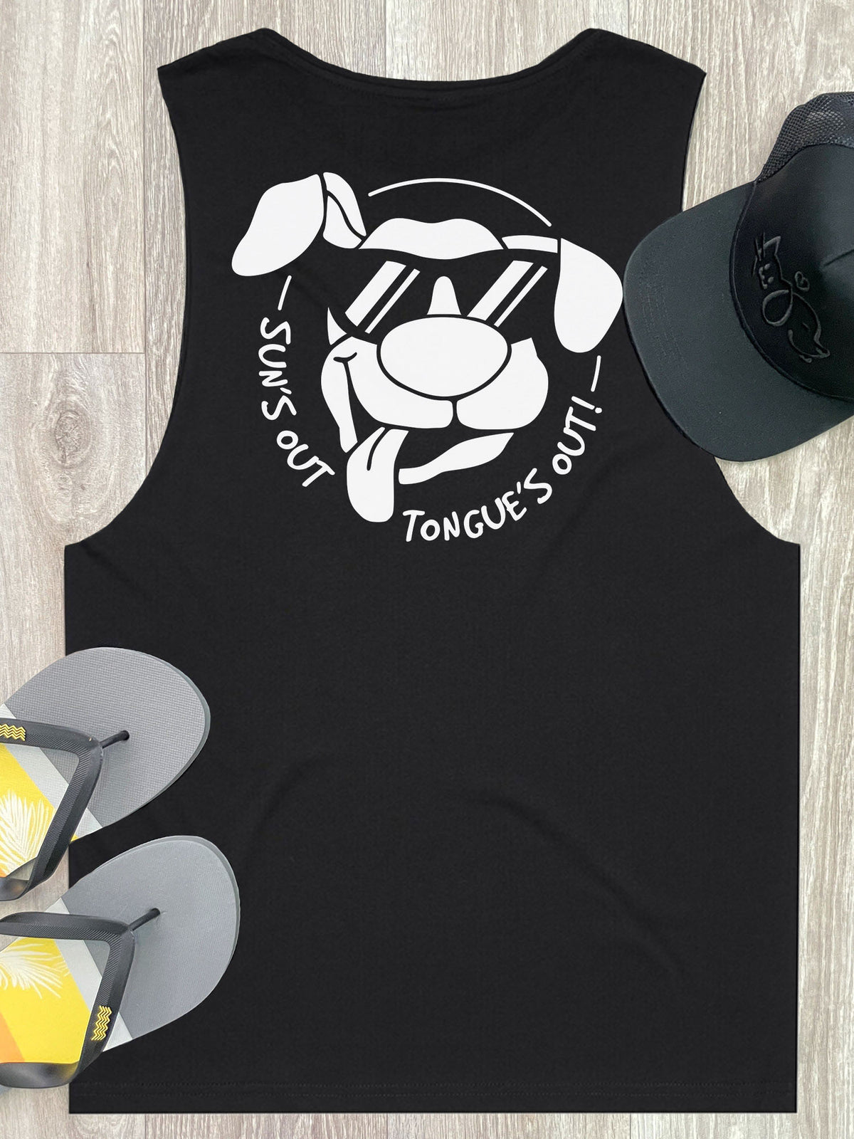 Sun&#39;s Out Tongue&#39;s Out Axel Drop Armhole Muscle Tank