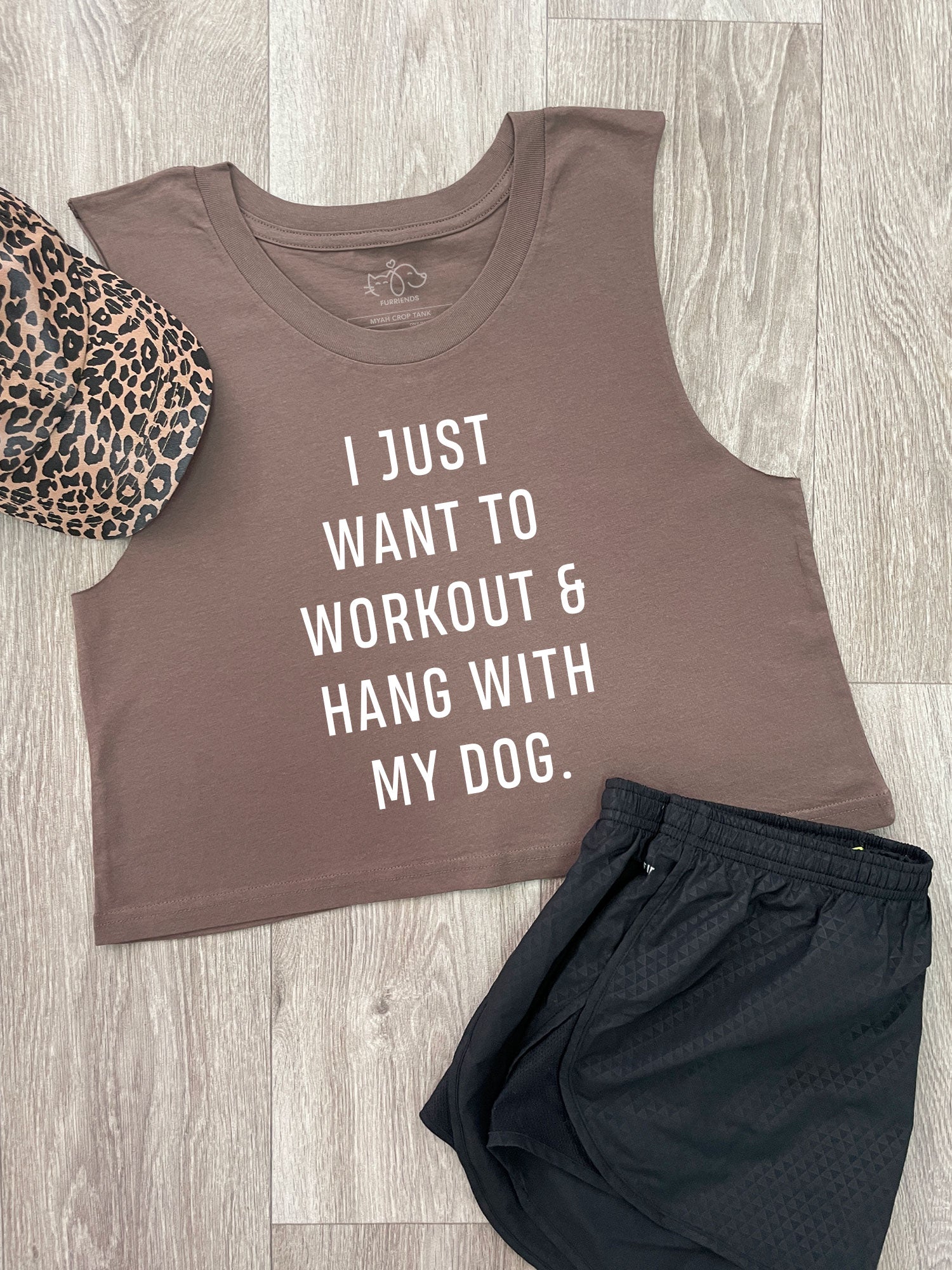 Workout & Hang With My Dog Myah Crop Tank