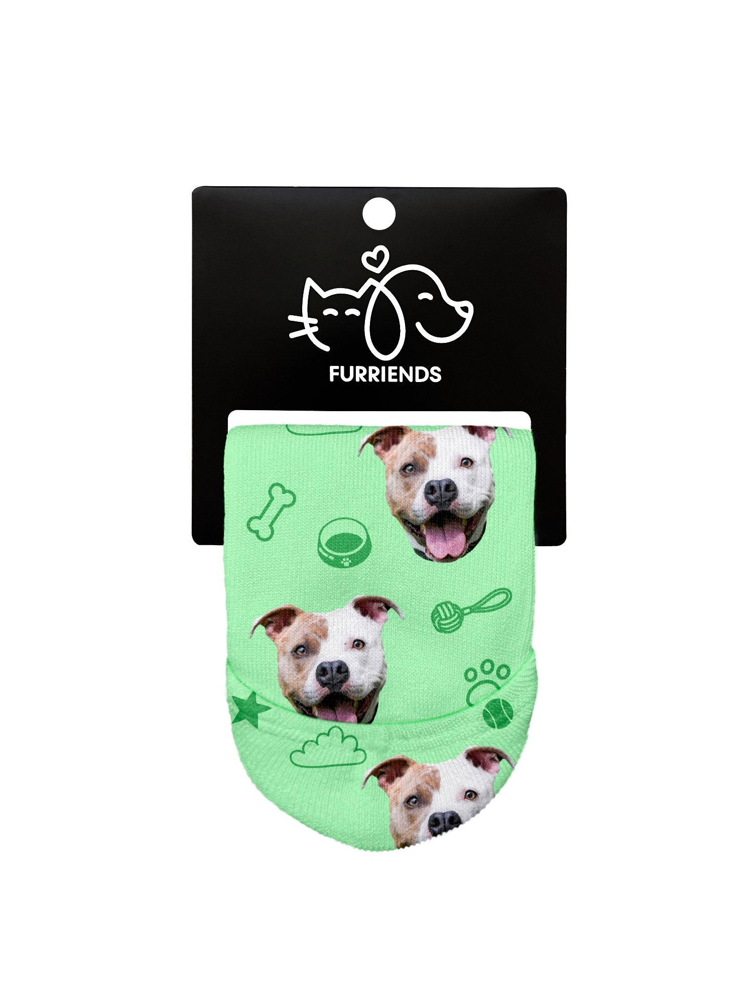 Custom Dog Face No-Show Socks