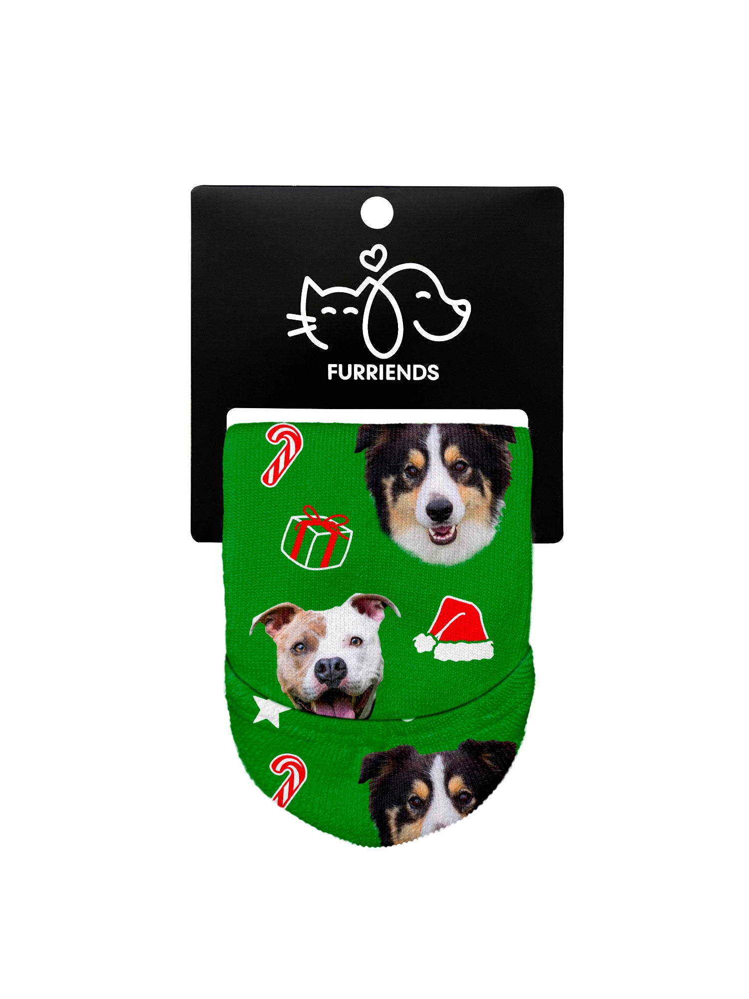 Custom Festive Theme Pet Face No-Show Socks