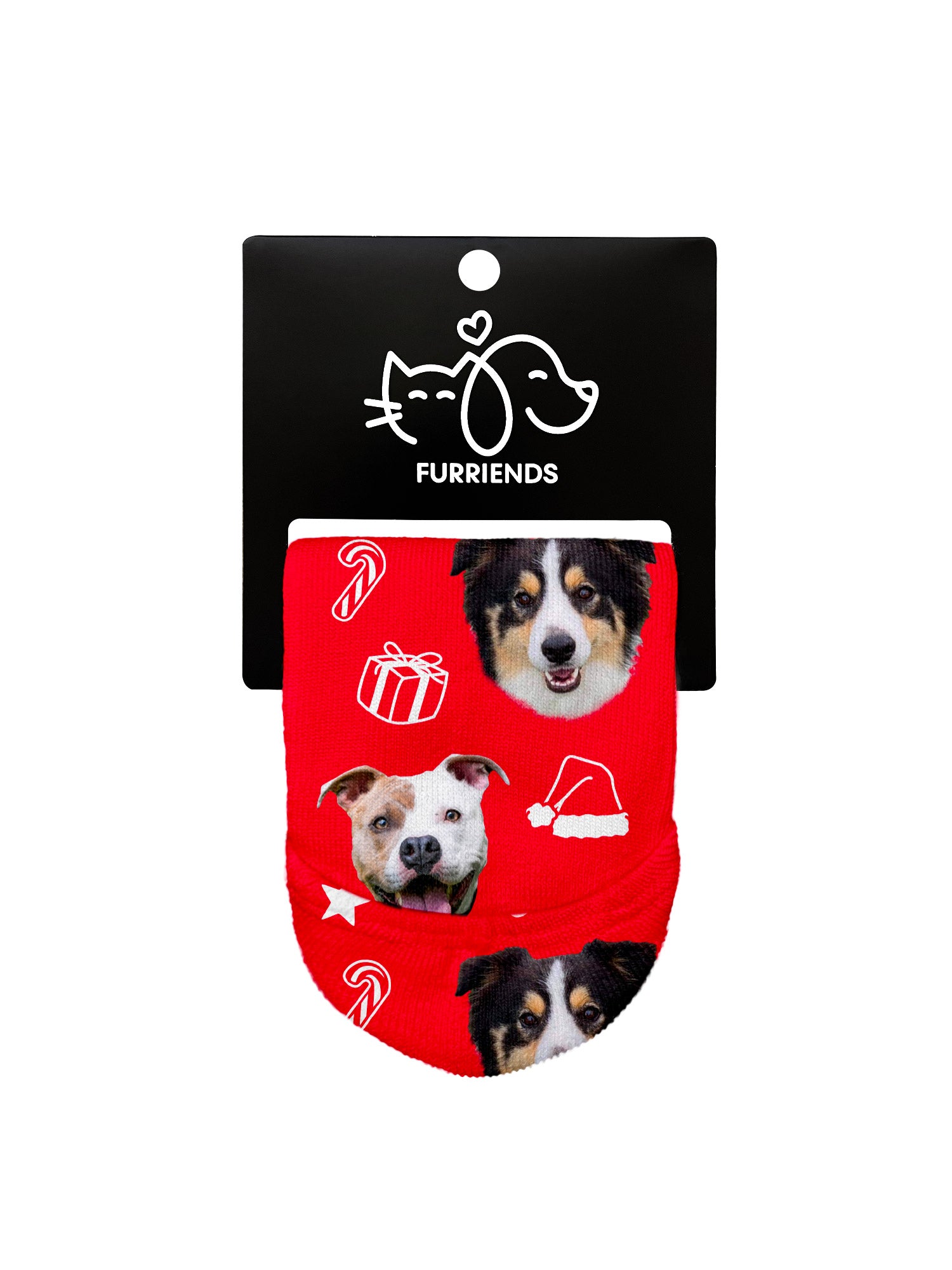 Custom Festive Theme Pet Face No-Show Socks