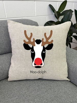 Moody Moo-dolph Linen Cushion Cover