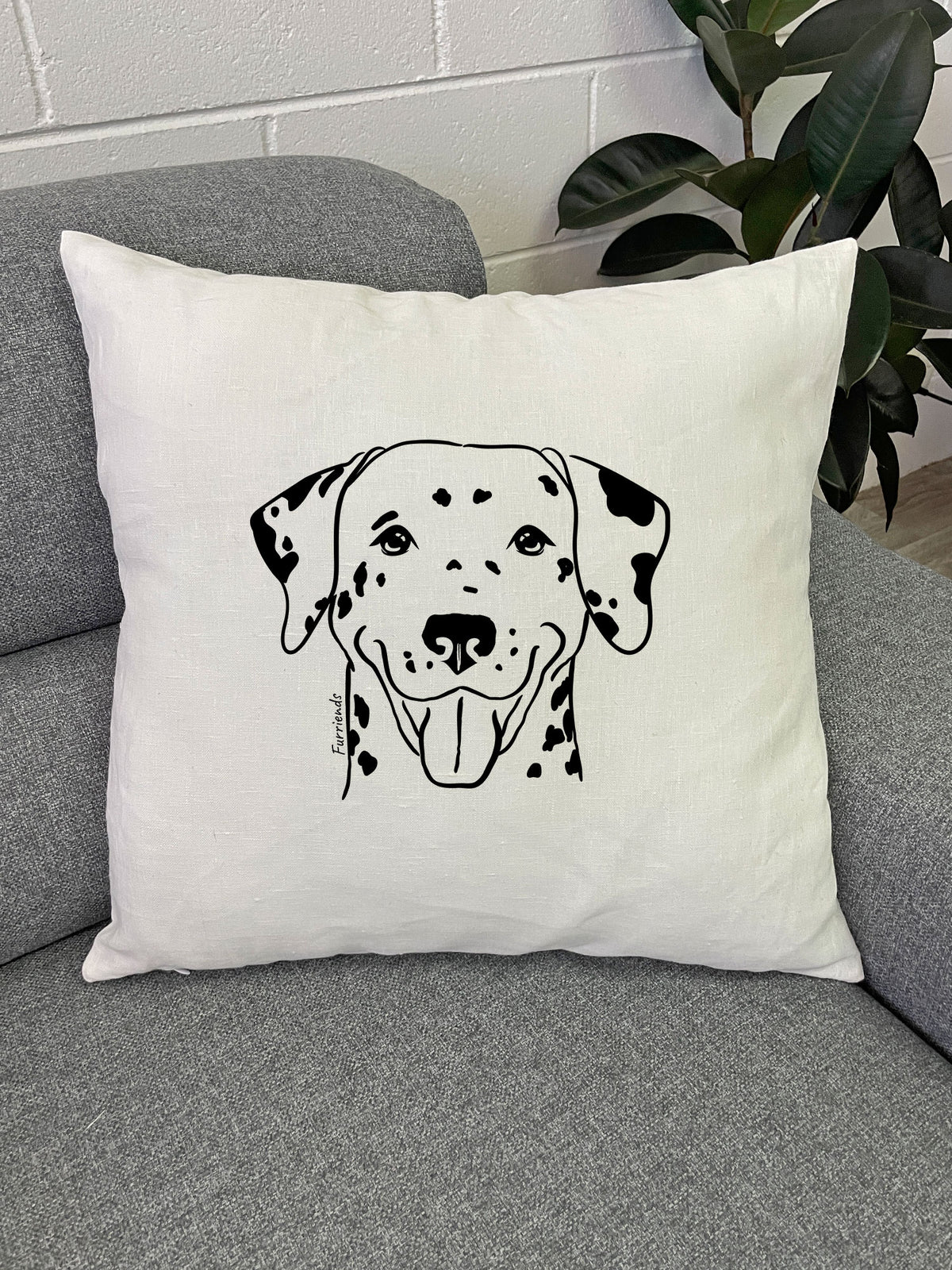 Dalmatian Linen Cushion Cover