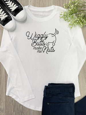Wiggly Butts Make Me Nuts Olivia Long Sleeve Tee