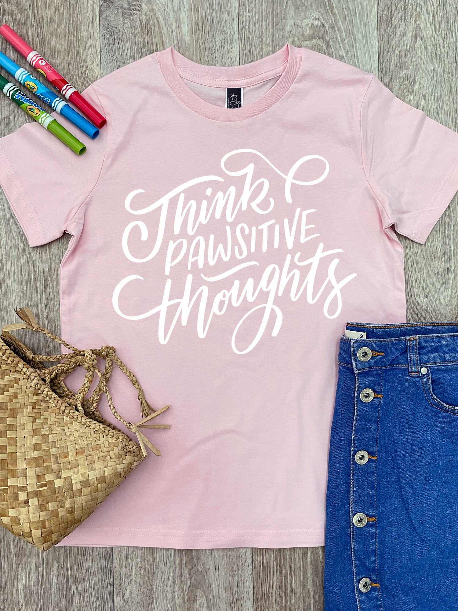 Think Pawsitive Thoughts Youth Tee