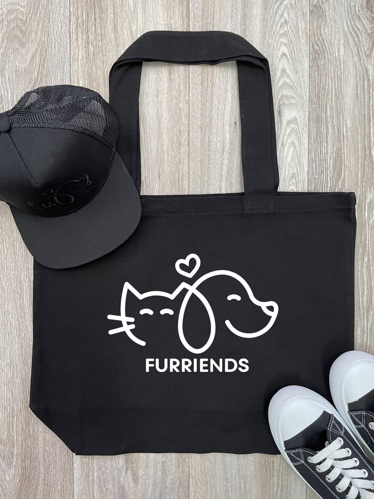 Furriends Signature Cotton Canvas Shoulder Tote Bag Furriends