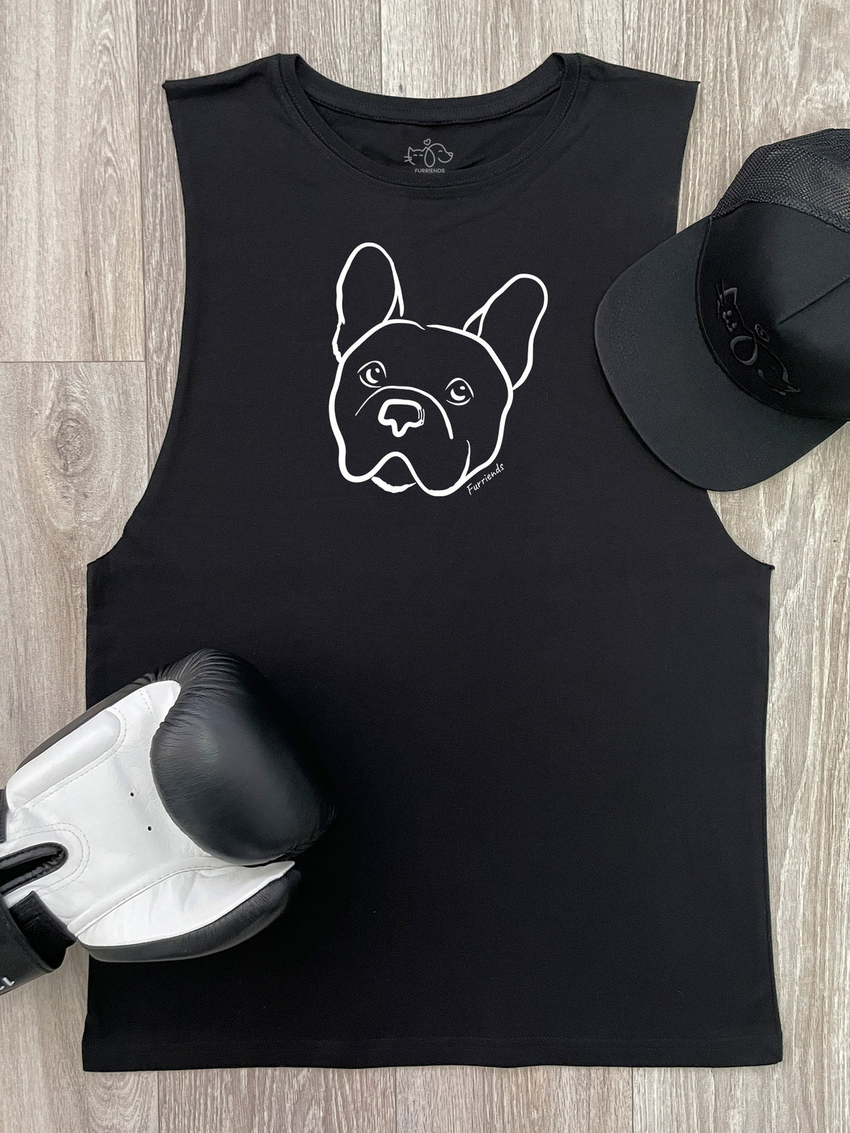 French Bulldog Axel Drop Armhole Muscle Tank