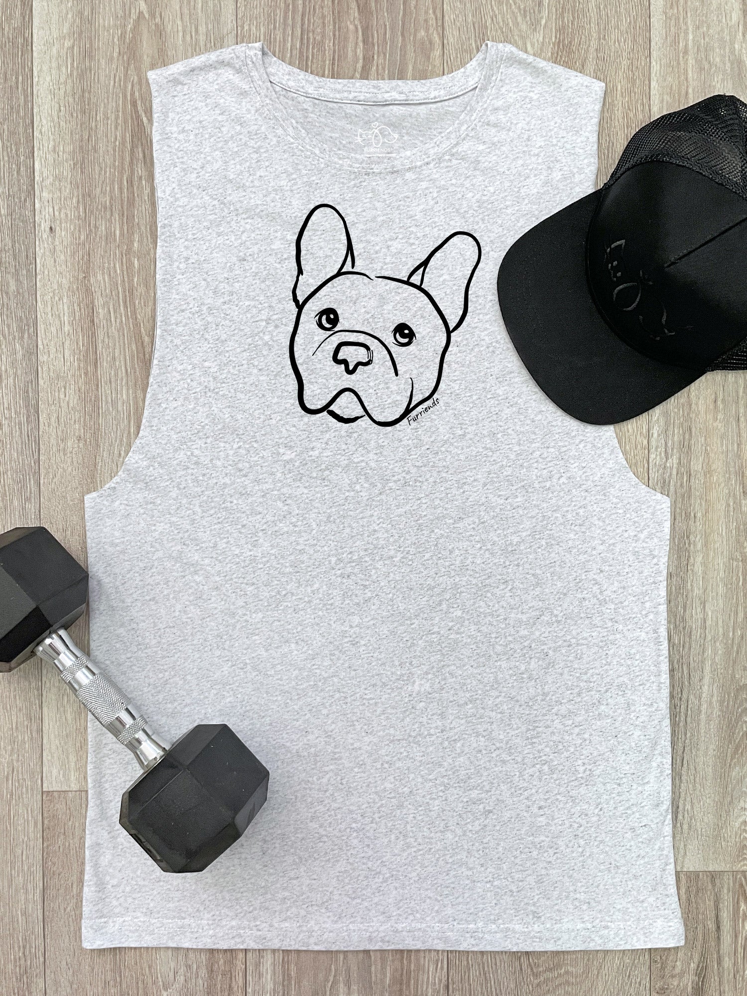 French Bulldog Axel Drop Armhole Muscle Tank