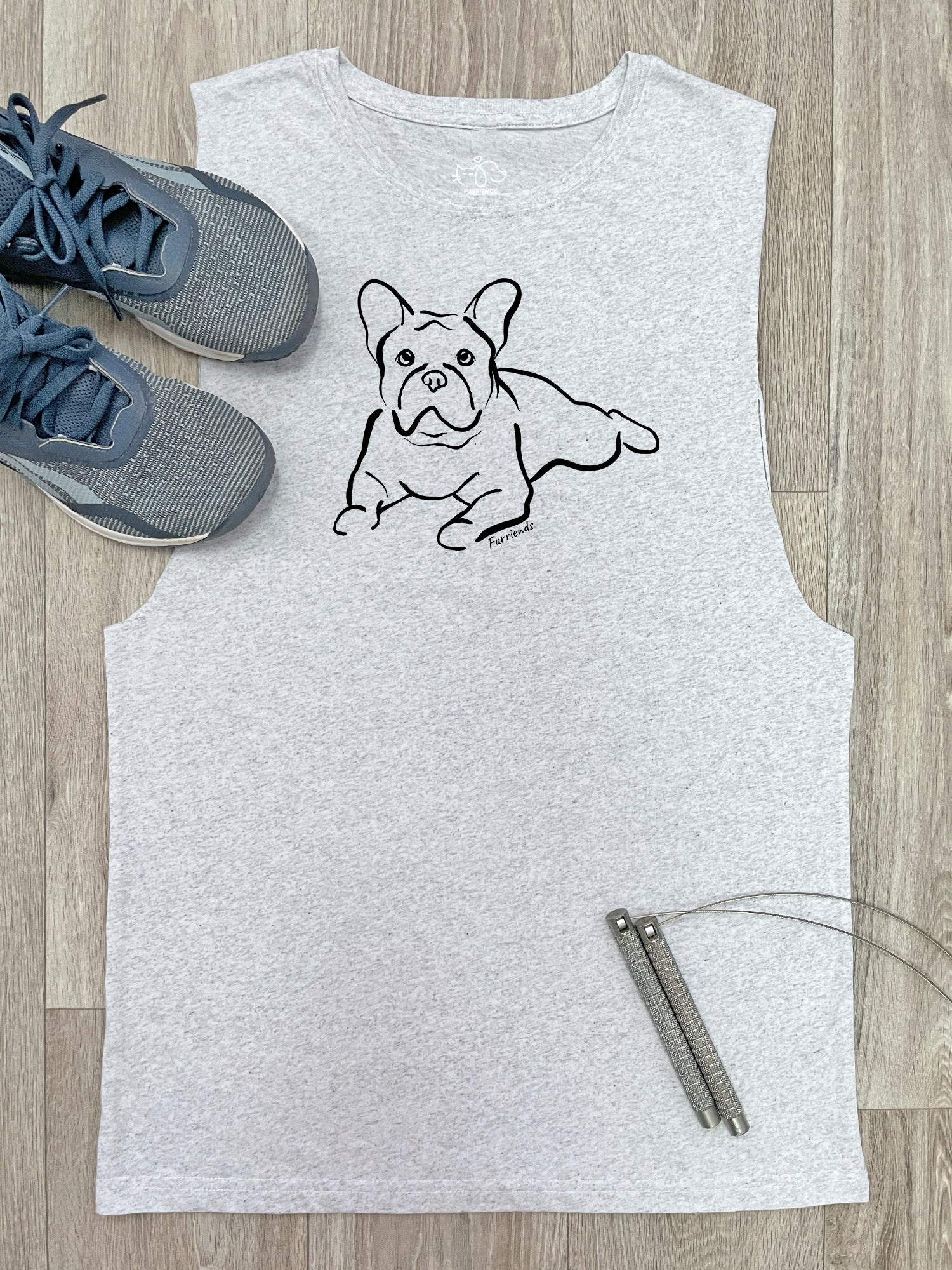 French Bulldog Axel Drop Armhole Muscle Tank