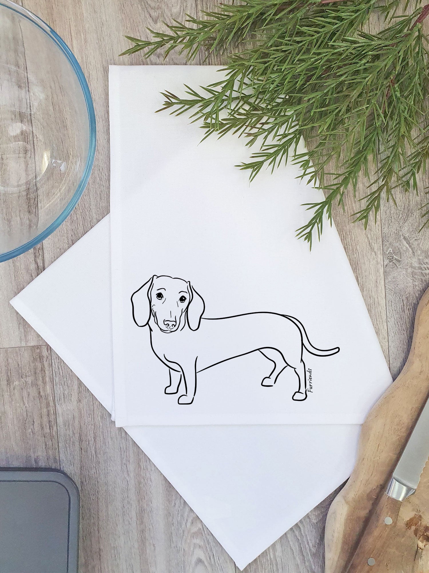 Dachshund Tea Towel